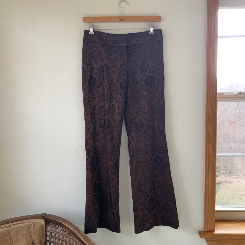 Vintage SUPER UNIQUE brown paisley pants (TALL)